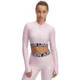 Dámske tréningové tričko s dlhým rukávom UNDER ARMOUR HeatGear Rib 1 4 Zip LS-PNK · záber 1