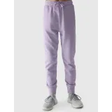 Dievčenské tepláky 4F JUNIOR TROUSERS-4FJWSS24TTROF587-52S-LIGHT VIOLET · záber 3