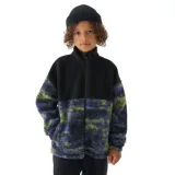 Chlapčenská flisová mikina so zipsom 4F JUNIOR FLEECE-JWAW24TFLEM246-20S-DEEP BLACK · záber 1