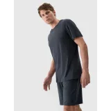 Pánske tréningové tričko s krátkym rukávom 4F TSHIRT FNK M1344-22M-ANTHRACITE MELANGE · záber 2