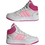 Dievčenská rekreačná obuv ADIDAS Hoops 3.0 Mid K grey one beam pink team real magenta · záber 4
