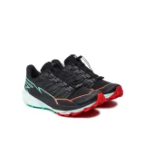 Pánska bežecká trailová obuv SALOMON Thundercross M black cherry tomato electric green · záber 4