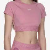 Dámske tréningové tričko s krátkym rukávom NIKE PRO W NP DF SS CROP TOP TT GX-699-Pink · záber 5