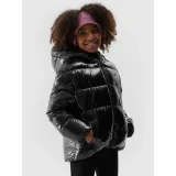 Dievčenská bunda 4F JUNIOR DOWN JACKET-JAW23TDJAF267-21S-BLACK · záber 2