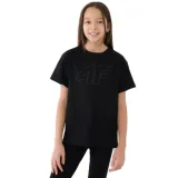 Dievčenské tričko s krátkym rukávom 4F JUNIOR TSHIRT F2333-20S-DEEP BLACK · záber 1