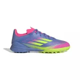 Chlapčenské futbalové kopačky turfy ADIDAS F50 League Jr TF blue fusion lucid lemon lucid pink · záber 1