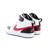 Chlapčenská rekreačná obuv NIKE Court Borough Mid 2 white black university red · záber 5