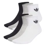 Ponožky ADIDAS ORIGINALS 6 PACK-MID ANKLE SCK-BLACK WHITE GREY · záber 1
