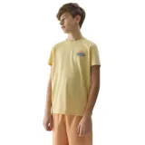 Chlapčenské tričko s krátkym rukávom 4F JUNIOR TSHIRT-4FJWSS24TTSHM1136-73S-LIGHT LEMON · záber 1