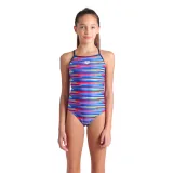 Dievčenské plavecké jednodielne plavky ARENA GIRLS RACING STRIPE SWIMSUIT LIGHTDROP BACK · záber 5