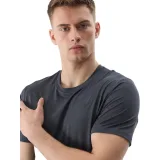 Pánske tréningové tričko s krátkym rukávom 4F TSHIRT FNK-WSS24TFTSM599-20M-DEEP BLACK MELANGE · záber 3