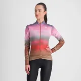 Dámsky cyklistický dres s dlhým rukávom SPORTFUL Flow supergiara w thermal jersey, cayenna red pink · záber 2