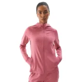 Dámska zateplená tréningová mikina so zipsom 4F SWEATSHIRT FNK-WAW24TFSWF406-53S-DARK PINK · záber 1