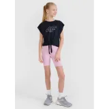Dievčenské tréningové tričko s krátkym rukávom 4F JUNIOR TSHIRT FNK F1184-20S-DEEP BLACK · záber 4