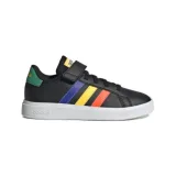 Chlapčenská rekreačná obuv ADIDAS Grand Court 2.0 K core black lucid blue court green · záber 1