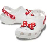 Dievčenské kroksy (rekreačná obuv) CROCS Disney Minnie Mouse Classic Clog T white red · záber 5