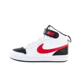 Chlapčenská rekreačná obuv NIKE Court Borough Mid 2 white black university red · záber 3
