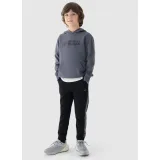 Chlapčenská mikina s kapucňou 4F JUNIOR SWEATSHIRT-JWAW24TSWSM1223-20S-DEEP BLACK · záber 4