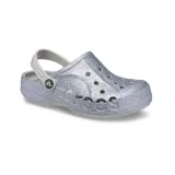 Dievčenské kroksy (rekreačná obuv) CROCS Baya Glitter Clog T silver · záber 1