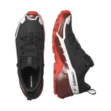 Pánska bežecká trailová obuv SALOMON Cross Hike 2 GTX black bitter chocolate fiery red · záber 4