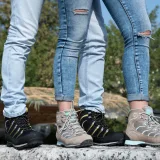 Dámska vysoká turistická obuv TREZETA Glitter Wp, Anthracite Mint · záber 3