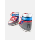 Nízke zimné topánky MOON BOOT MB ICON LOW SPACE RACING-HF04 SILVER BLUE RED · záber 2
