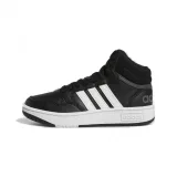 Juniorská rekreačná obuv ADIDAS Hoops Mid 3.0 K core black cloud white grey six · záber 3