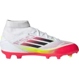 Chlapčenské futbalové kopačky outdoorové ADIDAS F50 League Mid Jr FG MG cloud white core black solar yellow · záber 1