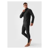 Pánska zateplená lyžiarska mikina s 1 2 zipsom 4F BRUSHED UNDERWEAR-WAW24UBRUM076-20S-DEEP BLACK · záber 5