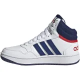 Chlapčenská rekreačná obuv ADIDAS Hoops 3.0 Mid cloud white victory blue better scarlet · záber 2