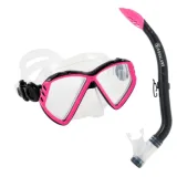 Dievčenský potápačský šnorchlovací set AQUALUNG CUB COMBO SN TRANS PINK · záber 1