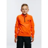 Chlapčenská lyžiarska flisová mikina 4F JUNIOR FLEECE UNDERWEAR-JAW23UFLEM019-70S-ORANGE · záber 2