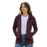 Dámska lyžiarska mikina so zipsom FUNDANGO Share-398-aubergine · záber 1