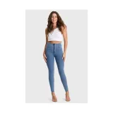 Dámske jeggings nohavice FREDDY WR.UP® skinny high waist push up jeggings in organic fabric-Blue · záber 2