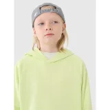 Chlapčenská mikina s kapucňou 4F JUNIOR SWEATSHIRT M1712-45N-CANARY GREEN NEON · záber 2