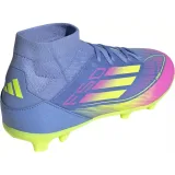 Chlapčenské futbalové kopačky outdoorové ADIDAS F50 League Mid Jr FG MG blue fusion lucid lemon lucid pink · záber 4