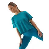 Dámske tréningové tričko s krátkym rukávom 4F TSHIRT FNK-WSS24TFTSF709-35S-TURQUOISE · záber 5