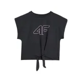 Dievčenské tréningové tričko s krátkym rukávom 4F JUNIOR TSHIRT FNK F1184-20S-DEEP BLACK · záber 5