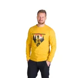 Pánske turistické tričko s dlhým rukávom NORTHFINDER CLAIR-314goldenyellow · záber 2