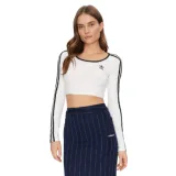 Dámske tričko s dlhým rukávom ADIDAS ORIGINALS 3S LS CROP-WHITE · záber 1