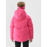 Dievčenská lyžiarska bunda 4F JUNIOR TECHNICAL JACKET-JAW23TTJAF293-55N-HOT PINK NEON · záber 4