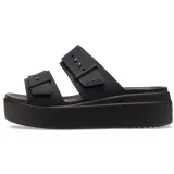 Dámske sandále na platforme (módna obuv) CROCS Brooklyn Buckle Low Wedge W black · záber 3
