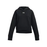 Dievčenská zateplená tréningová mikina s kapucňou UNDER ARMOUR UA Rival Fleece Crop Hoodie-BLK · záber 1