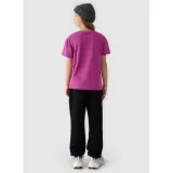 Dievčenské tepláky 4F JUNIOR TROUSERS-JWAW24TTROF754-20S-DEEP BLACK · záber 2