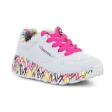 Dievčenská rekreačná obuv SKECHERS Uno Lite Lovely Luv K white pink · záber 1