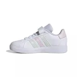 Dievčenská rekreačná obuv ADIDAS Grand Court 2.0 K cloud white clear pink · záber 2