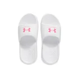 Dámske šlapky (plážová obuv) UNDER ARMOUR UA W Ignite Select white white super pink · záber 3