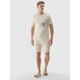 Pánske tričko s krátkym rukávom 4F TSHIRT-4FWSS24TTSHM1284-83S-BEIGE · záber 4