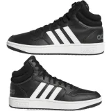 Pánska rekreačná obuv ADIDAS Hoops 3.0 Mid M core black cloud white grey six · záber 5