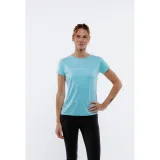 Dámske turistické tričko s krátkym rukávom EVERETT TecaShirt W blue melange · záber 2